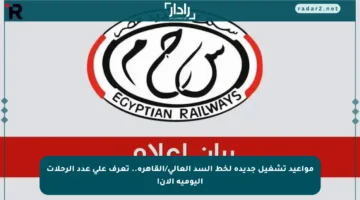 مواعيد تشغيل جديدة لخط السد العالي/القاهرة.. تعرف على عدد الرحلات اليومية الآن!